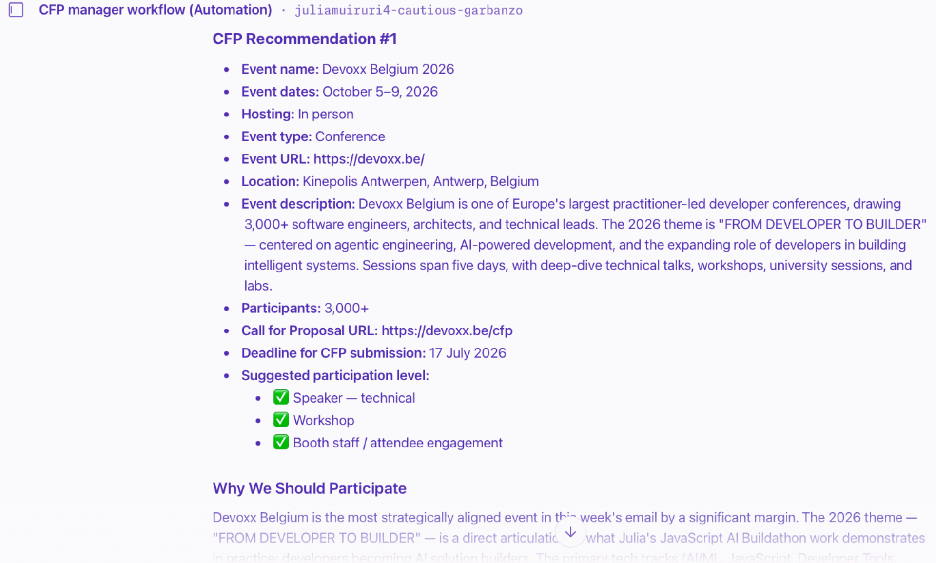 CFP Proposal 1